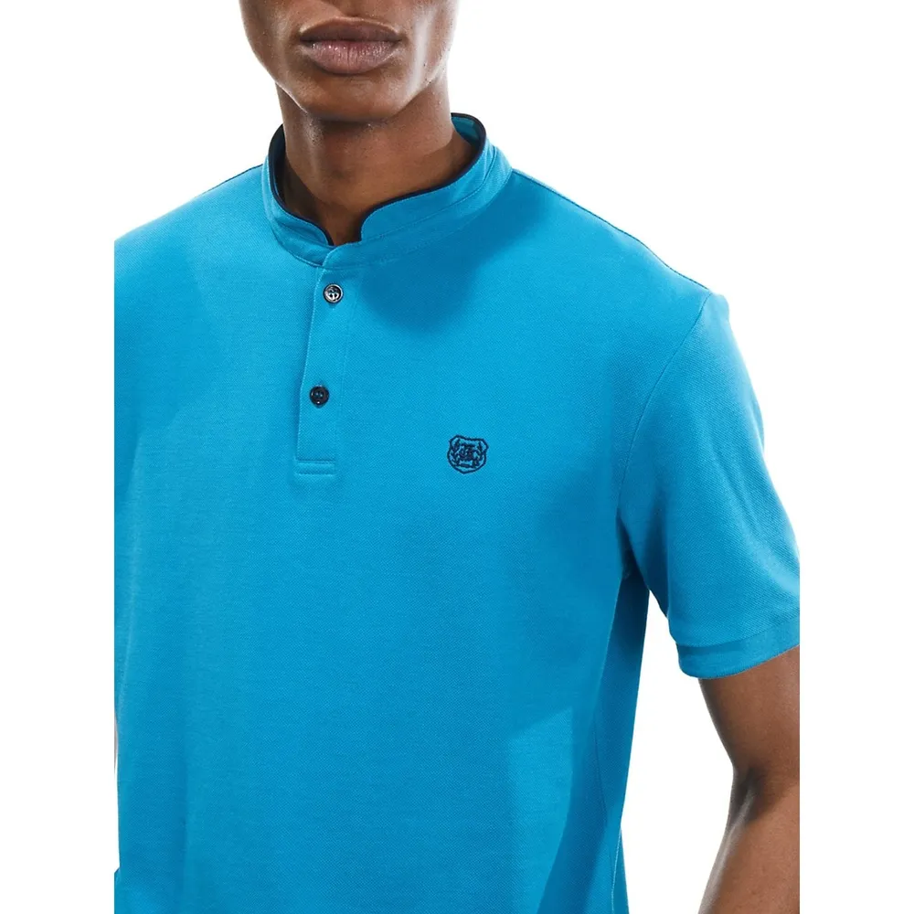 The Kooples Slim-Fit Officer-Collar Polo Shirt