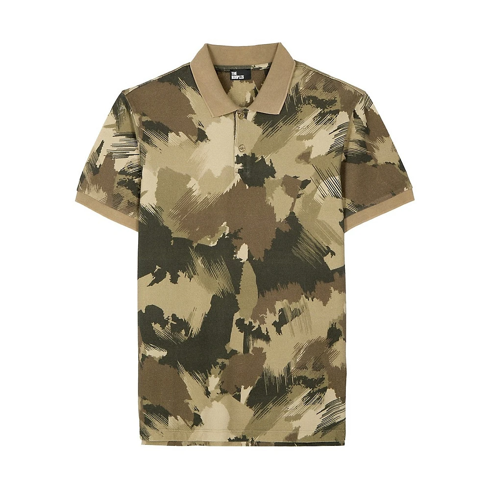 The Kooples Slim-Fit Printed Piqué Polo Shirt