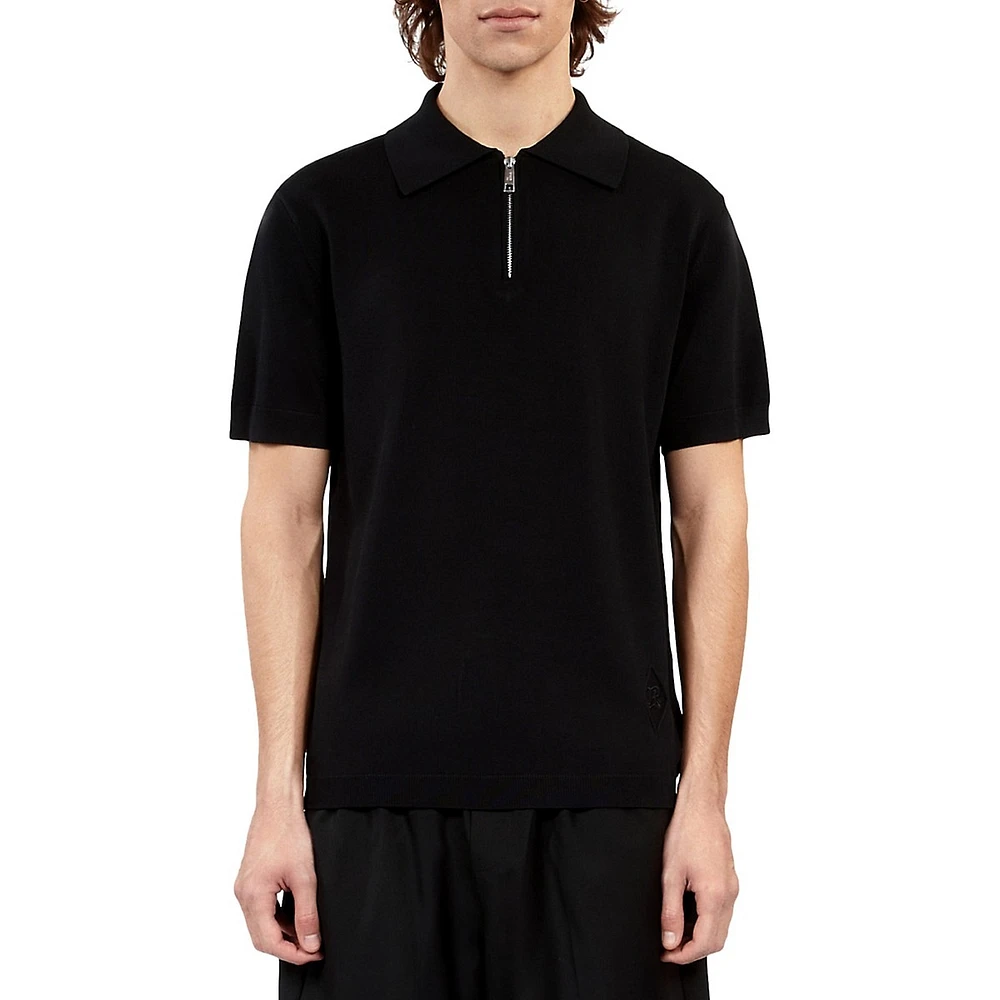 The Kooples Slim-Fit Quarter-Zip Polo Shirt