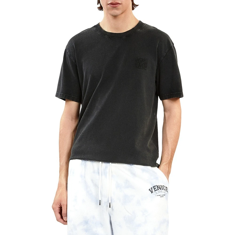 The Kooples Tonal Logo Embroidered T-Shirt