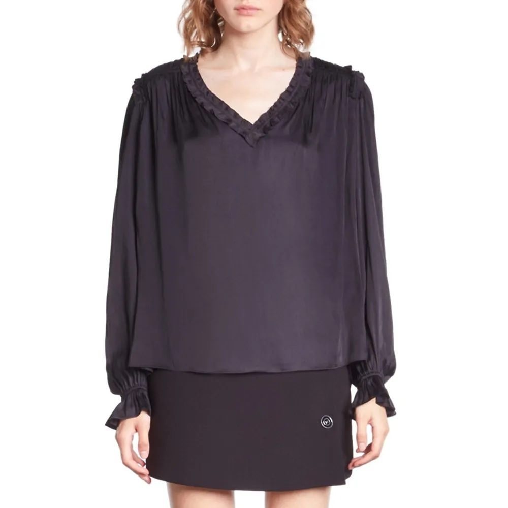 The Kooples V-Neck Bishop Blouse