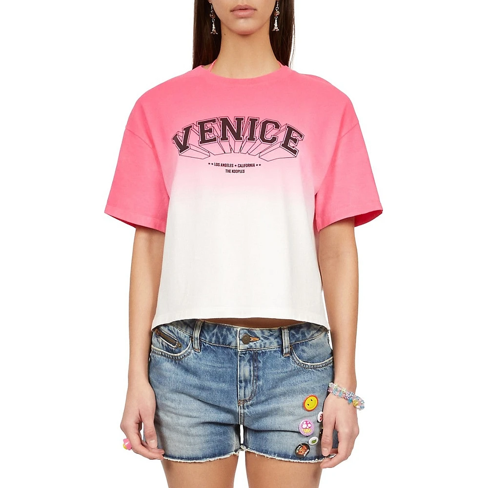 The Kooples Venice Serigraphy Gradient T-Shirt