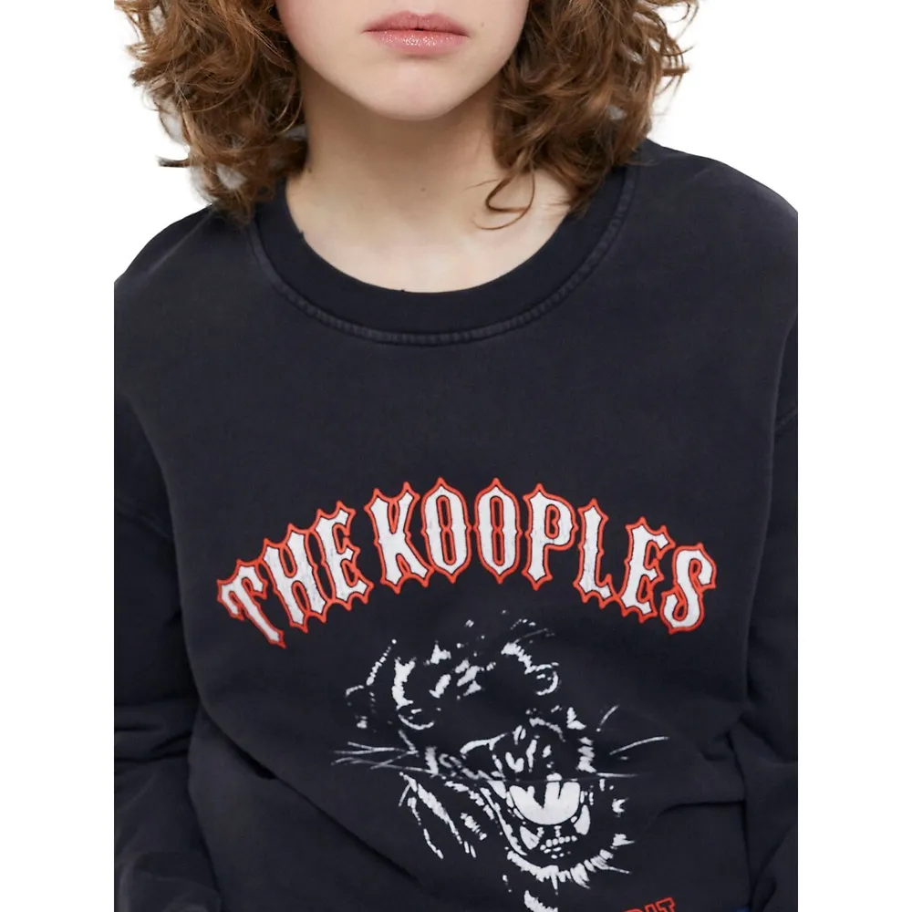 The Kooples Wild Spirit Panther Graphic Sweatshirt