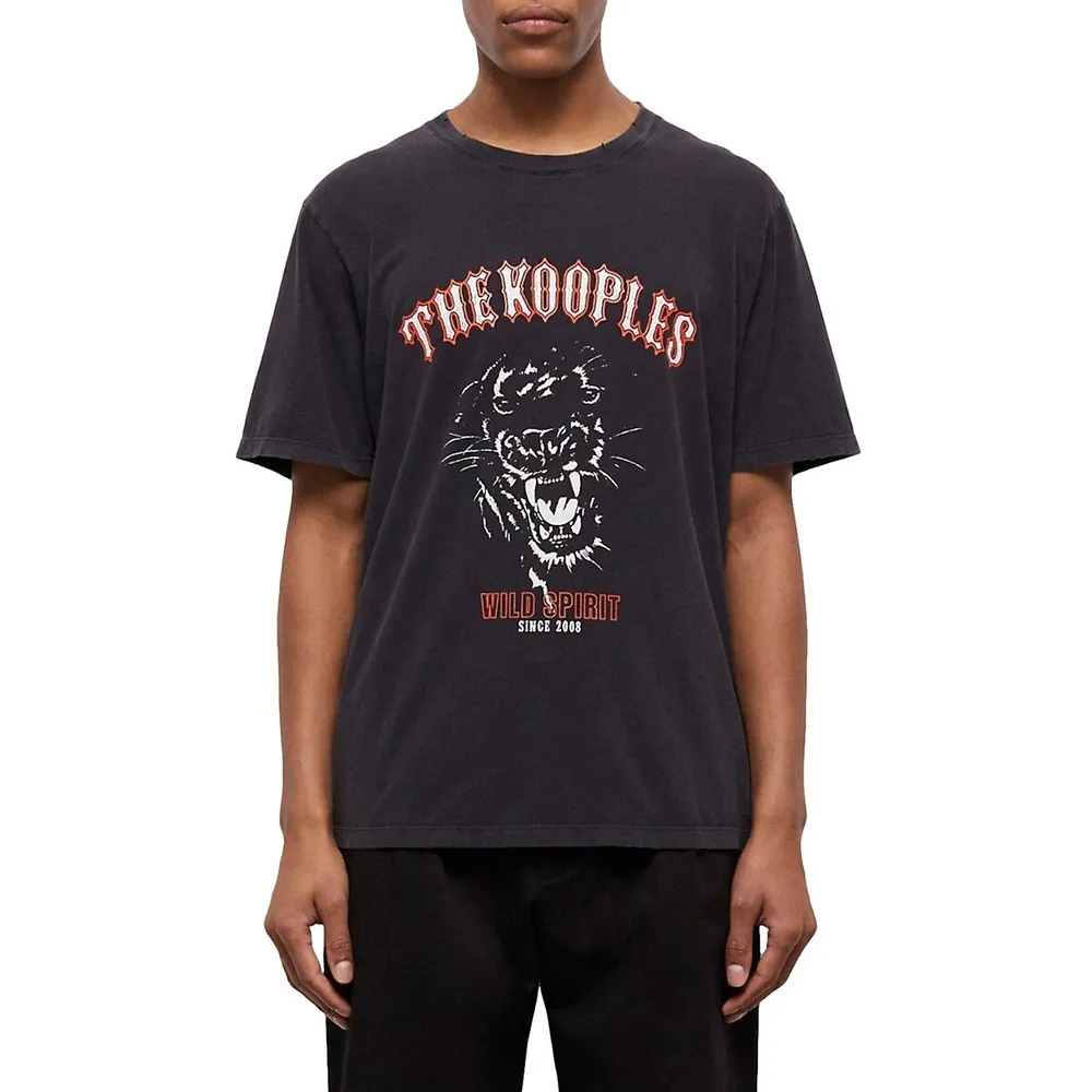 The Kooples Wild Spirit Panther Graphic T-Shirt