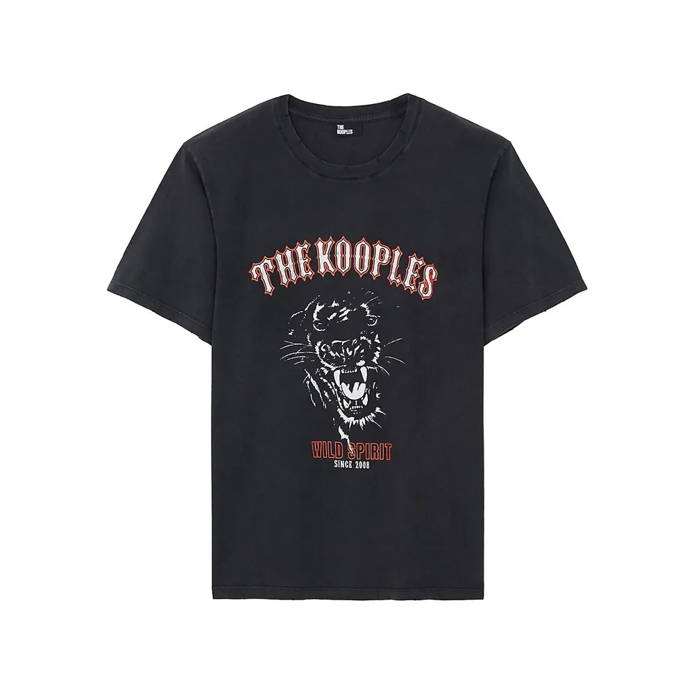 The Kooples Wild Spirit Panther Graphic T-Shirt