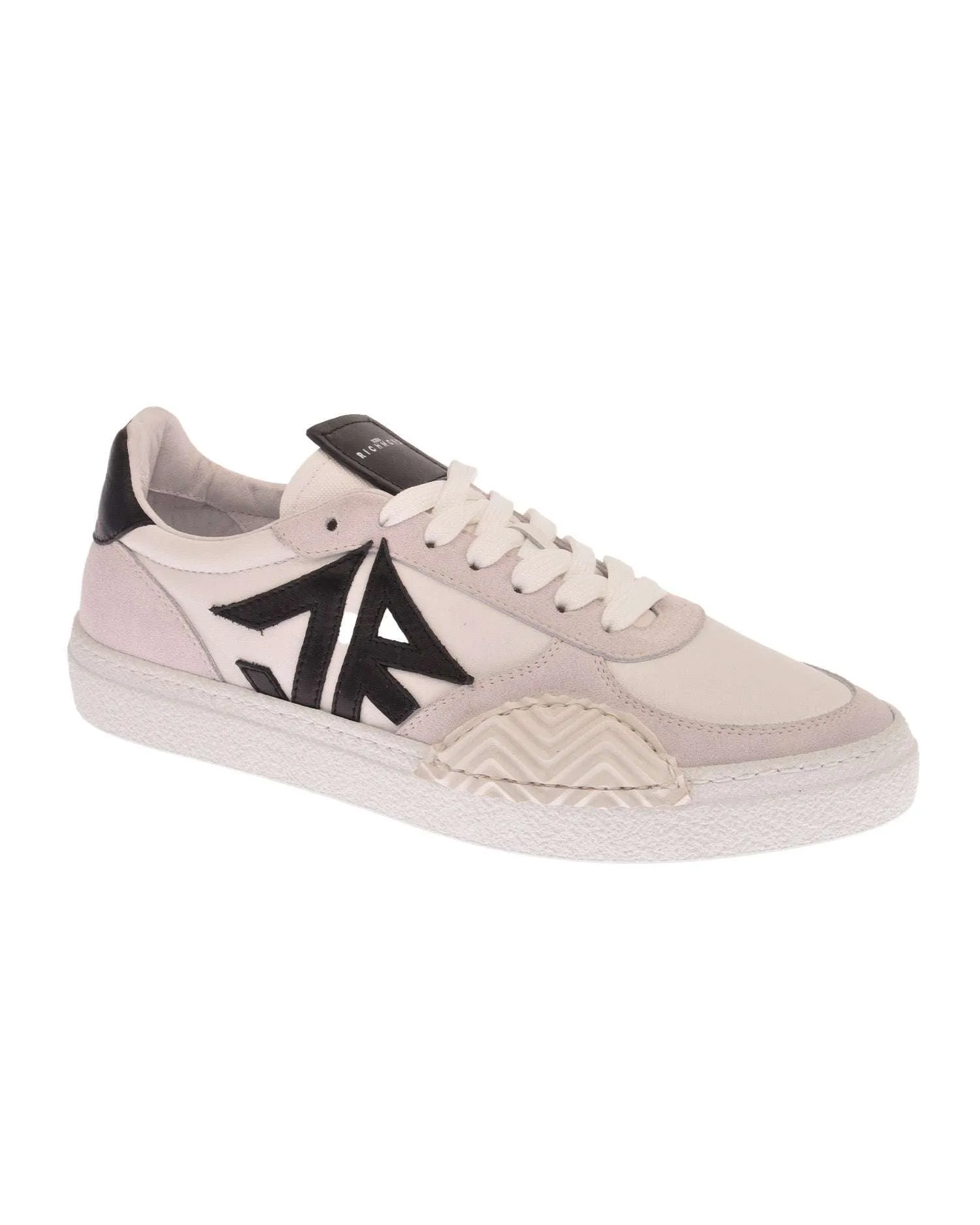 Two tone sneakers with side logo