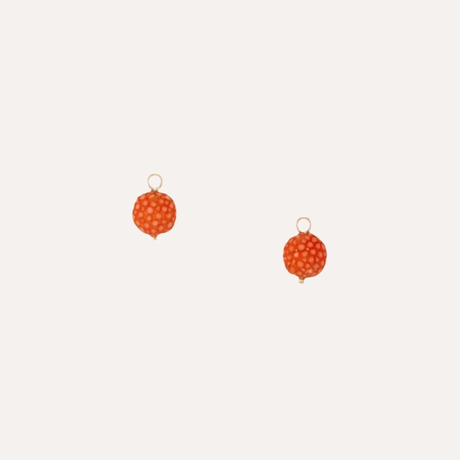 Victoire Orange Stingray 10mm Earring Drops