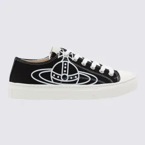 Vivienne Westwood Black And White Cotton Sneakers