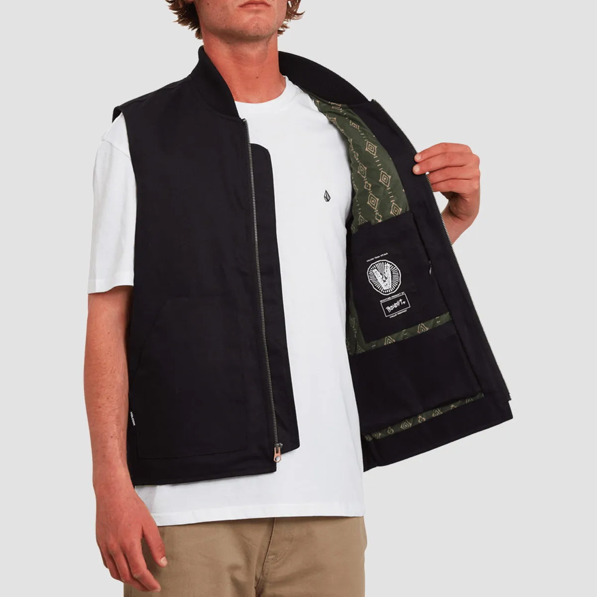 Volcom Skate Vitals C Provost Vest Jacket Black