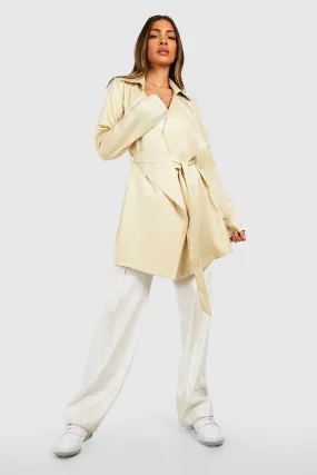 Waterfall Belted Trench Coat