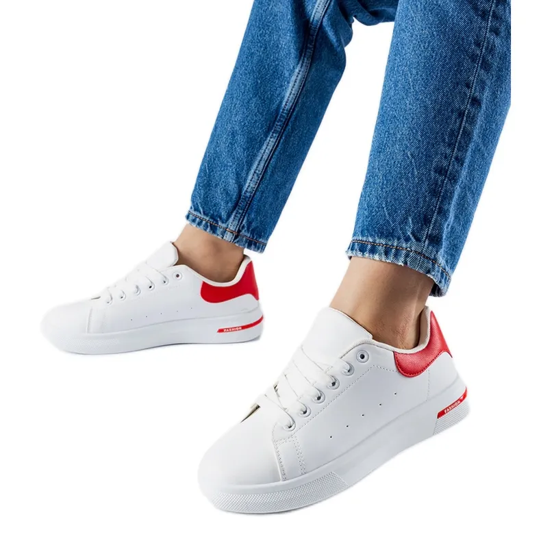 White and red Leland sneakers