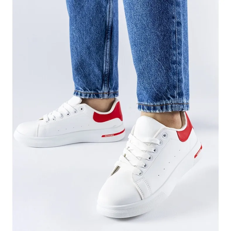 White and red Leland sneakers