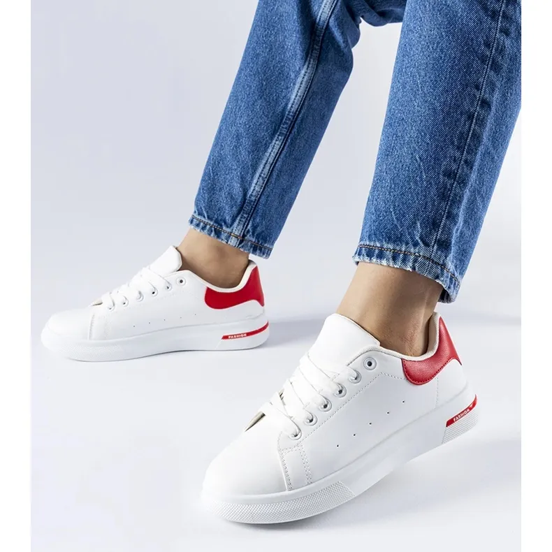 White and red Leland sneakers