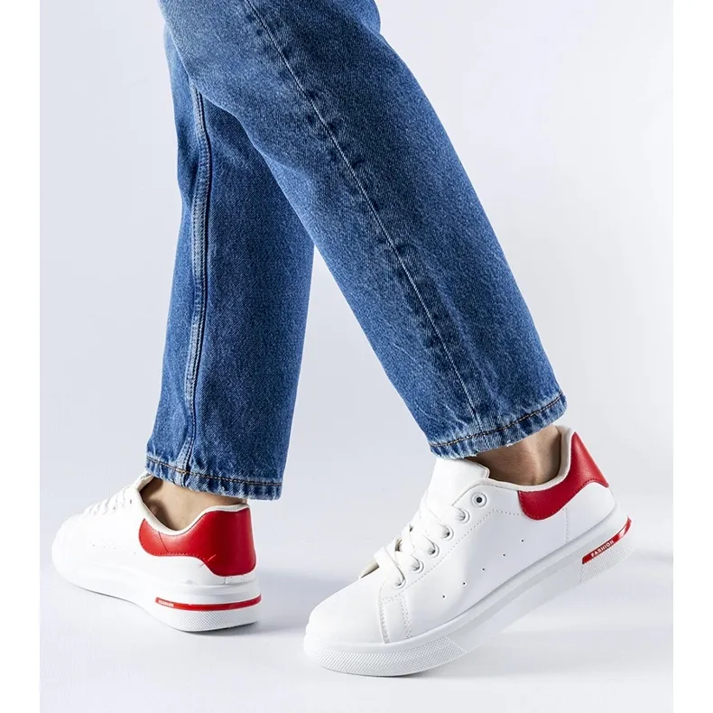 White and red Leland sneakers