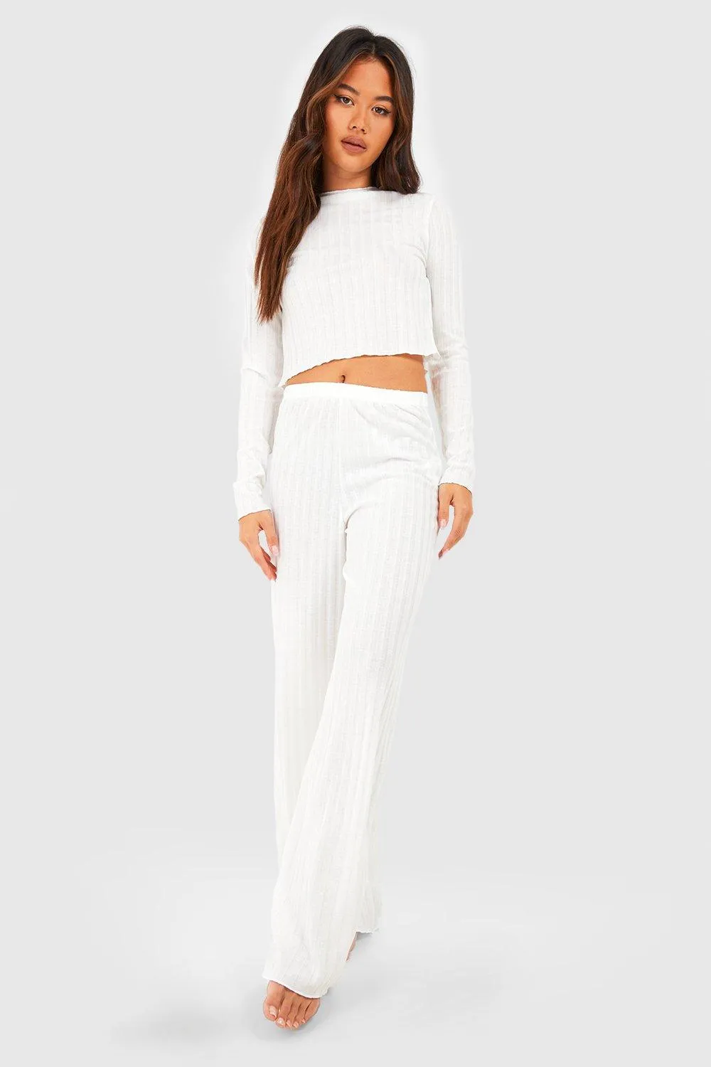 Wide Leg Rib Pants