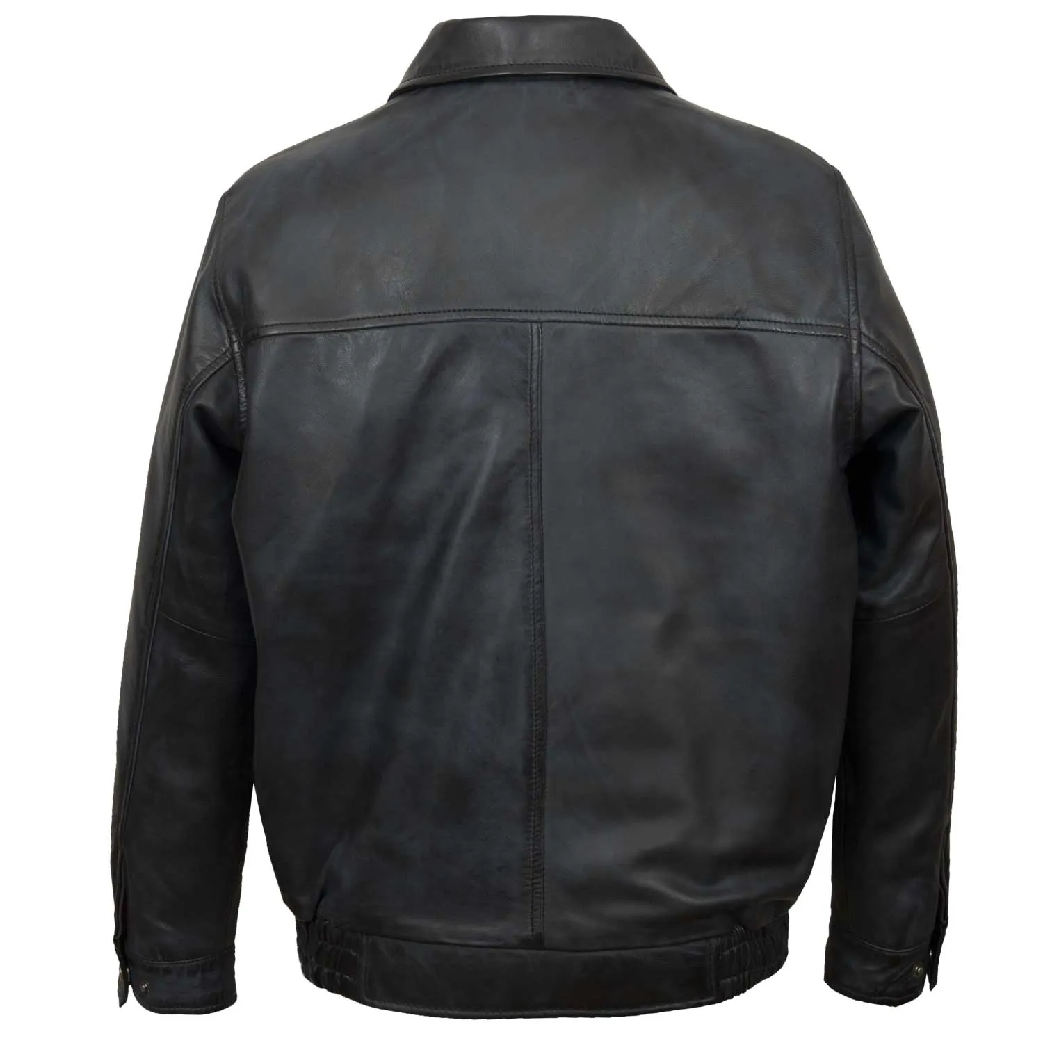 Will: Men's Blue Leather Blouson Jacket