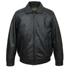 Will: Men's Blue Leather Blouson Jacket