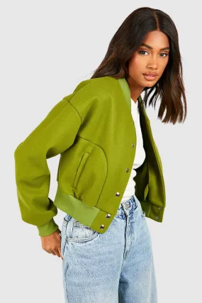 Wool Look Bomber Jacket