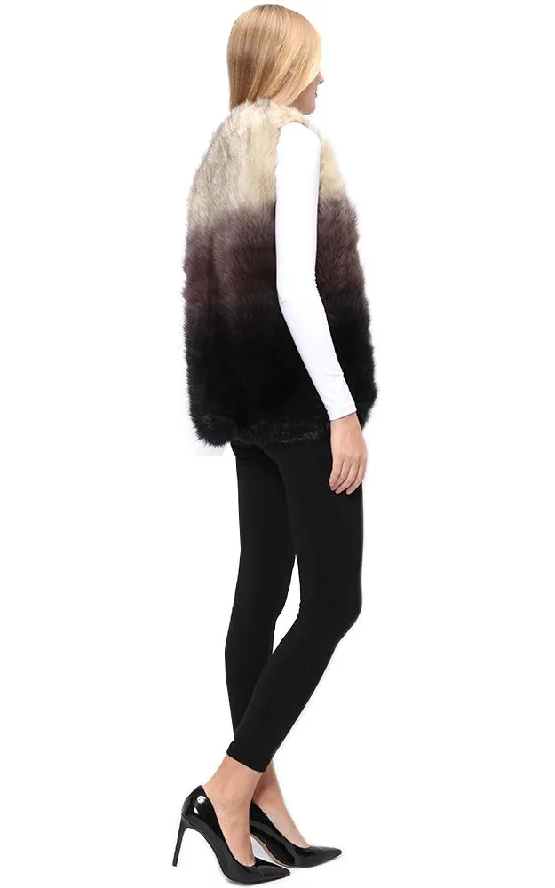 Y912-1 Mix Color Luxe Faux Fur Pocket Vest