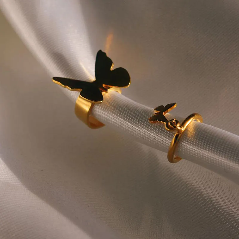 Yellow Butterfly Ear Cuff