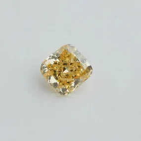 Yellow Cushion  Cut Lab Grown  Diamond