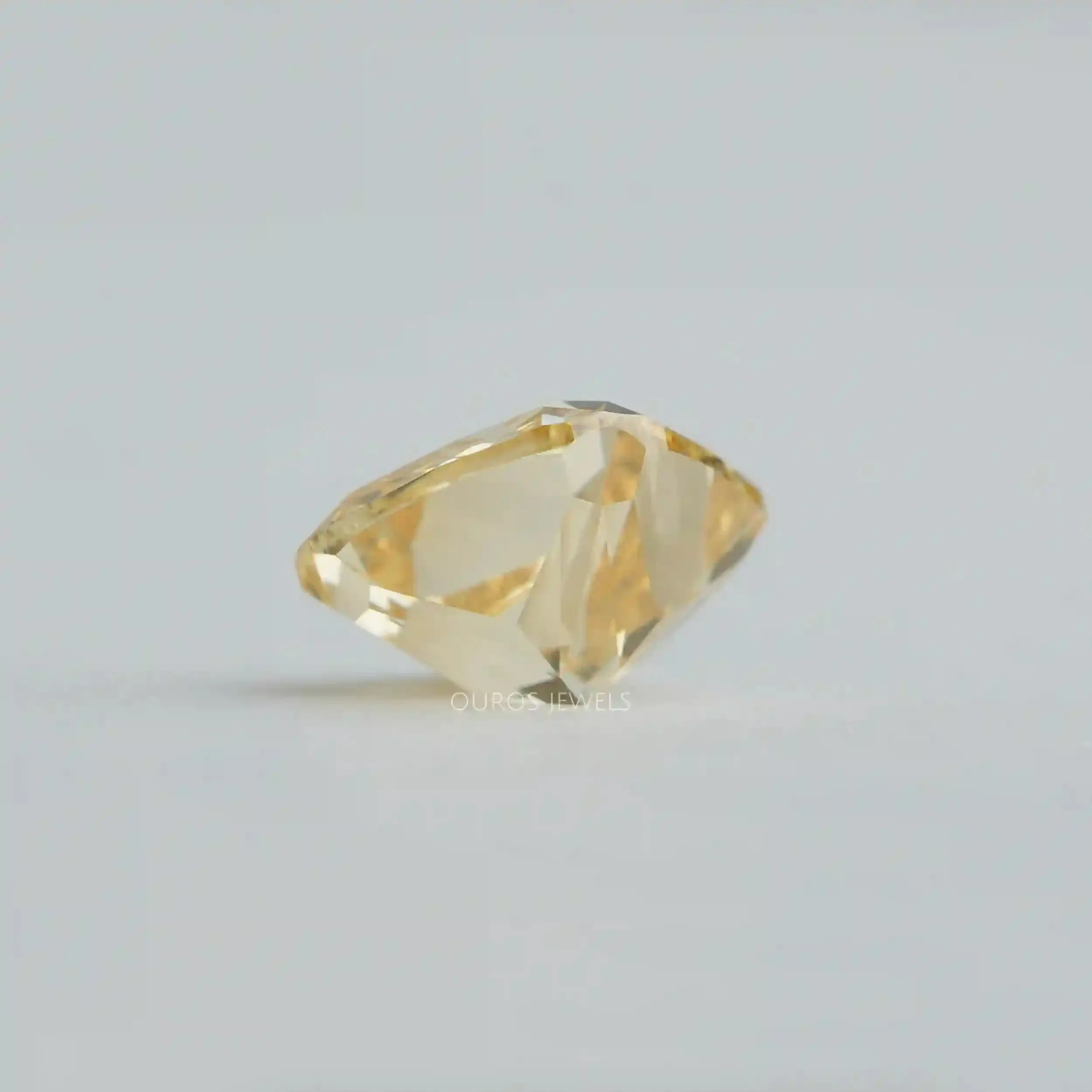 Yellow Cushion  Cut Lab Grown  Diamond