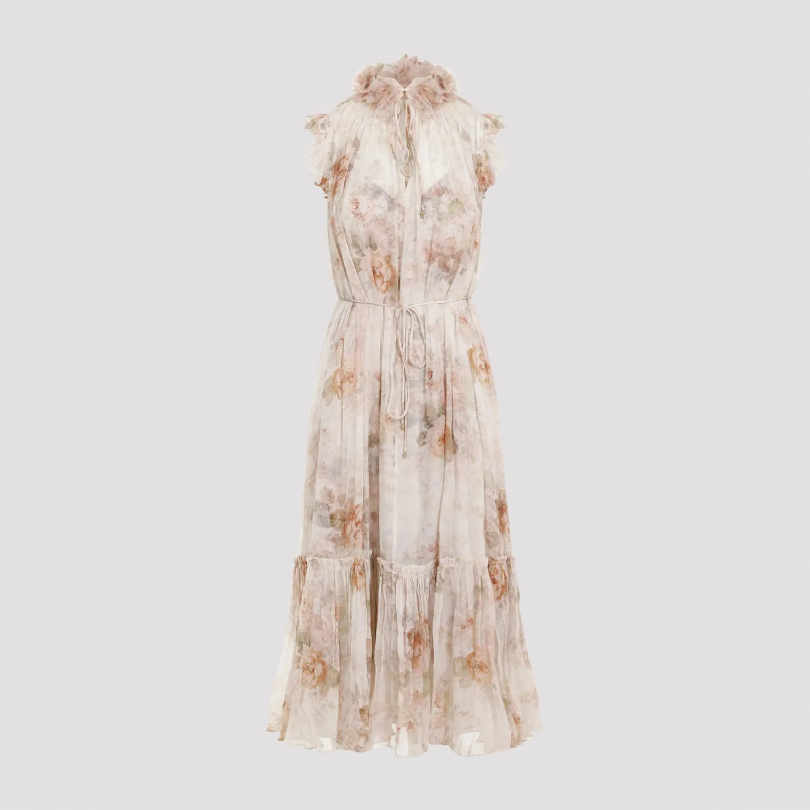 Zimmermann Illustration Flutter Midi Dress