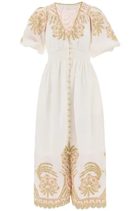 Zimmermann waverly embroidered linen dress