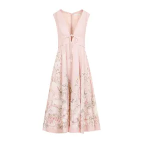 ZIMMERMANN Waverly Plunge Midi Dress