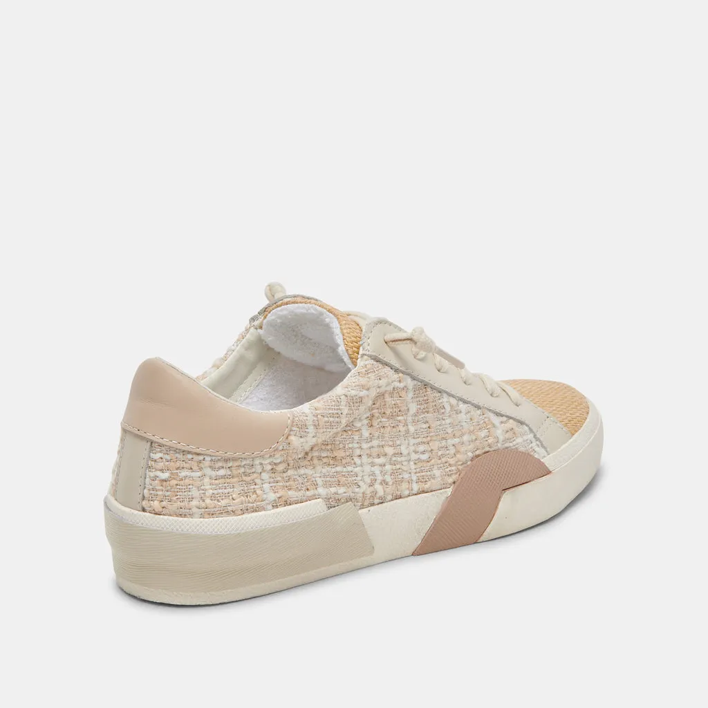 ZINA Sneakers Beige Multi Woven | Women's Elevated Beige Sneakers– Dolce Vita 6955421073474