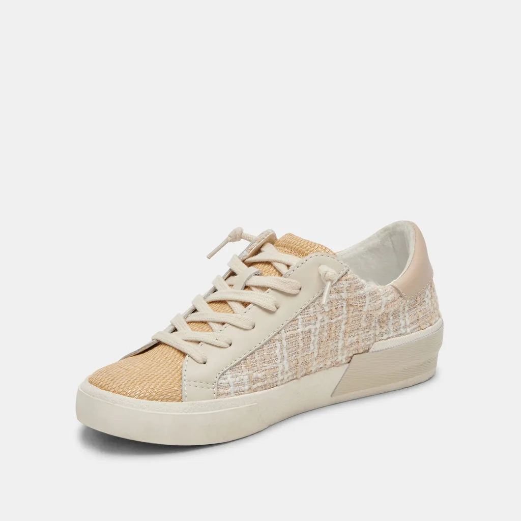 ZINA Sneakers Beige Multi Woven | Women's Elevated Beige Sneakers– Dolce Vita 6955421073474