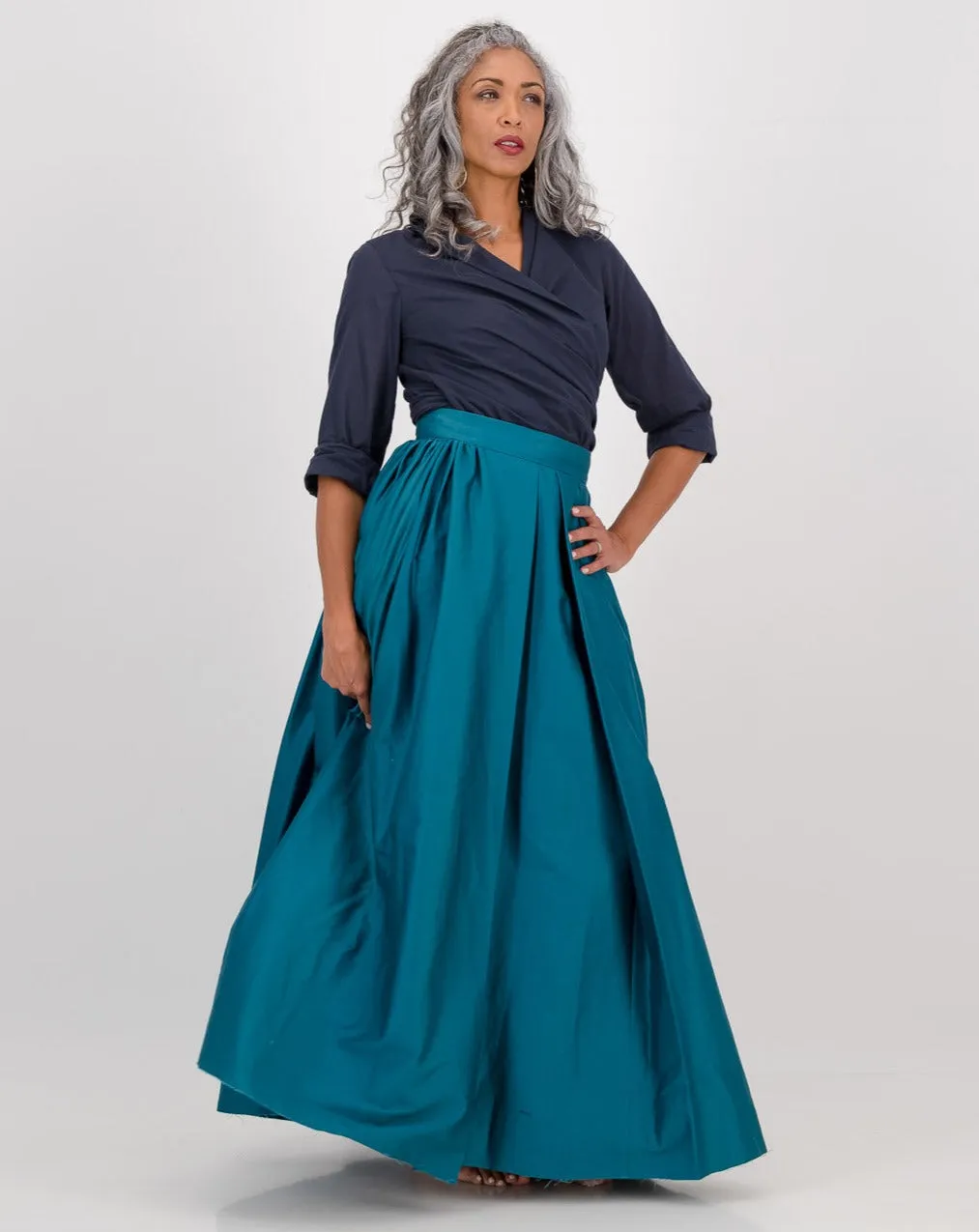 zinhle skirt - peacock