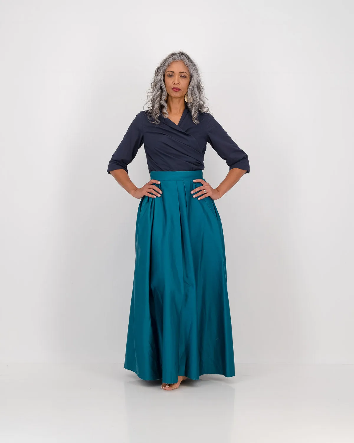 zinhle skirt - peacock